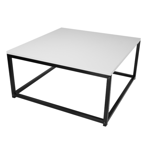 Set dvou konferenčních stolků, matná bílá/ černá, KASTLER NEW TYP 1