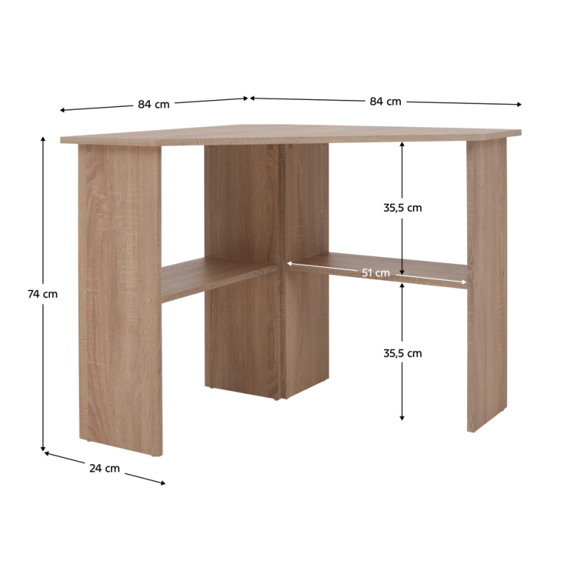 PC-Tisch, Ecke, Sonoma-Eiche, RONY NEW