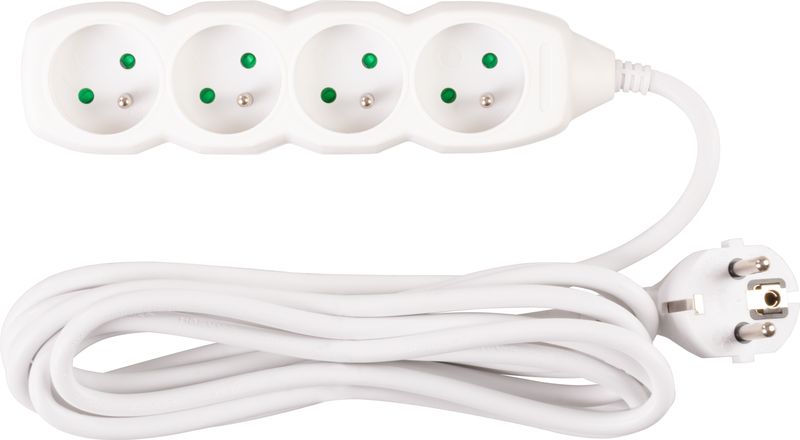 Kabel DG-F804B 03,00 m, podaljšek, 4 vtičnice (akce)