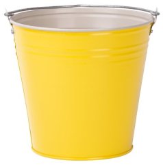 Wiadro Aix Caldari 15 lit. Cynk, żółty, metalowy, ocynkowany