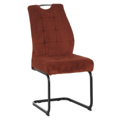 Jedilni stol, terakota/črna, KELMA