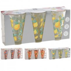 Wasserglas 300 ml, 3er-Set, Mix-Fruchtglas