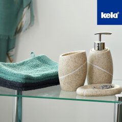 Miska na mydlo TALUS poly dekor kameň béžová