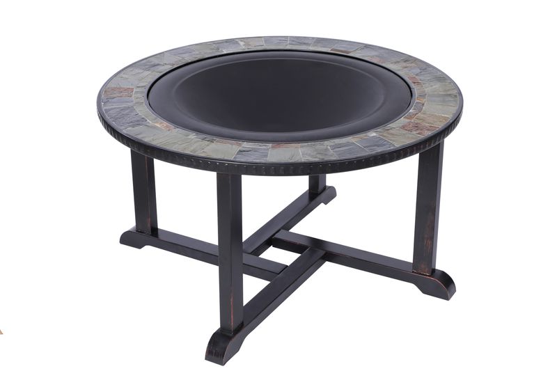 Strend Pro Grill Kamin, Metall, 4 Hocker, 105x75 cm