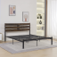 Doppelbett mit Lattenrost, rustikale Eiche/Metall, 160x200, ANEYA