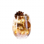 Kozarci, set 4, 600 ml, prozorni z zlatotiskom, zimski motiv, QUATRO AMIGOS