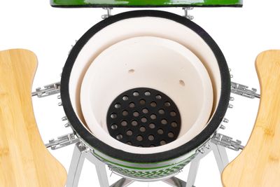 Gril Strend Pro Kamado Egg 16", priemer 33,50 cm, gril výška 73 cm, zelený, 40x57x97,50 cm