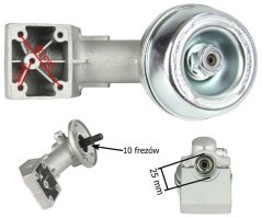Übertragungskopf für Motorsense STIHL Serie FS120/200/250, quadratisch, MAR-POL