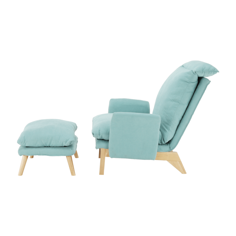 Sessel mit Untergestell, Mint/Natur, ZANDER