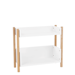 2-Fach-Regal, Bambus natur/weiß, BALTIKA TYP 1