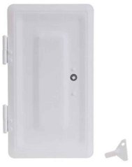 Vrata za dimnjak sa ključem 360 x 200 mm, bijela boja