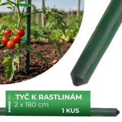 Bară de grădină SB 20/1800 mm, oțel/plastic, verde, suport pentru plante și roșii (acțiune)