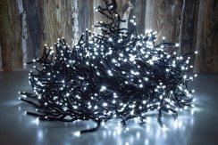 Řetěz MagicHome Vánoce, 1120 LED studená bílá, jednoduché svícení, 230V, 50 Hz, IP44, exteriér, osvětlení, L-10 m