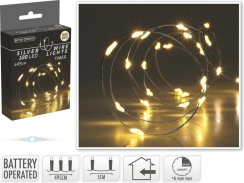 Weihnachtslicht 100 LED warmweiß, mit Timer, Taschenlampen, Innenbereich