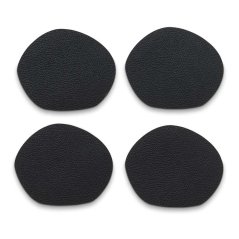 Podtácky Stone PU kůže černá 4 kusy 12x10cm