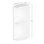 Oberer Eckschrank, weiß, AURORA G25PZ