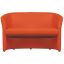 Podwójne krzesło klubowe, pomarańczowa ekoskóra, CUBA