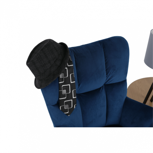 Designerskie krzesło obrotowe, niebieski Tkanina Velvet/czarny, KOMODO
