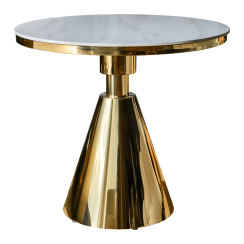 Esstisch, Gold/Weiß-Marmor, GREIS TYP 1