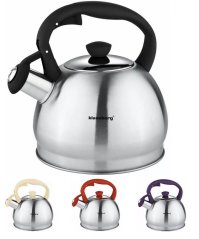 Edelstahl-Teekanne 1,8l Klausberg, mit farbigem Henkel, KLC-Farbmischung