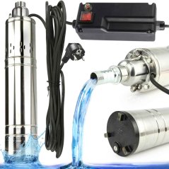 Merülő vízszivattyú, 230V/50Hz, 28,5l/min, vízkibocsátás 70 m, 1100W, átmérő 10cm, MAR-POL