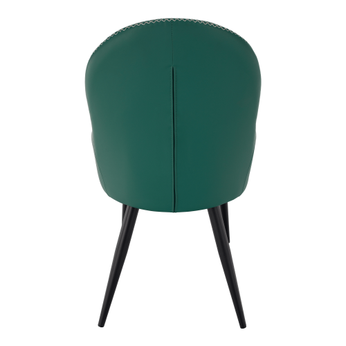 Krzesło do jadalni, ekoskóra zielony/metal, KALINA
