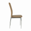 Krzesło, beż/biały, ekoskóra/chrom, SIGNA
