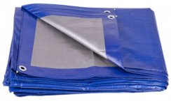 Plachta Tarpaulin Profi 10x15 m, 140 g/m, zakrývací, modrá, s oky
