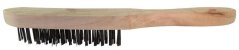 Kartáč Strend Pro WB308 1406, 4 řadová, ocelová, dřevěná rukojeť