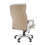 Krzesło biurowe, biało/brązowa ekoskóra, BIKE