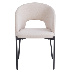 Esszimmerstuhl, beige/schwarz, LONKA