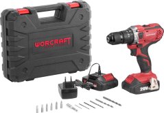 Wkrętak Worcraft CHD-S20LiWB ShareSYS, 20V, 2x Li-ion 1,5 Ah, bez węgla, SET w etui
