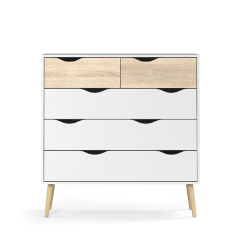 Komoda, sonoma hrast/bijela, OSLO 75456