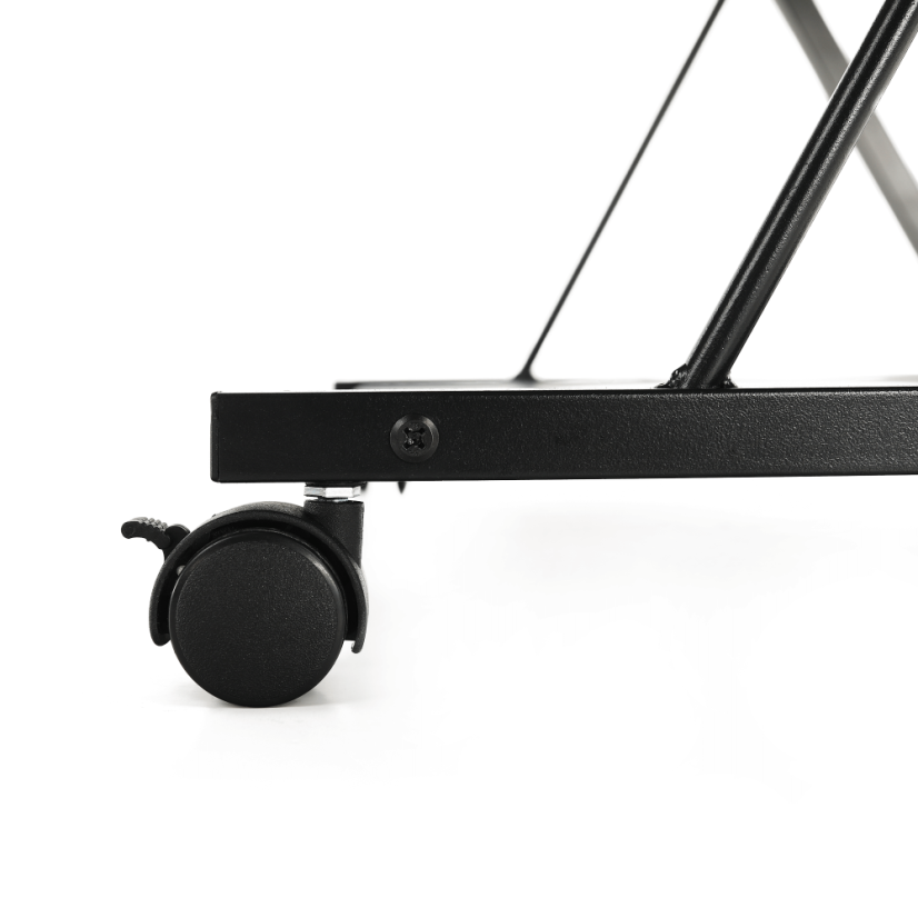 Masă mobilă pentru PC/masă de joc cu roţi, negru, TARAK