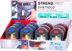 Strend Pro Worklight, függő, LED 200 lm, mágnes, klipszel, piros/kék, 3x AAA, Eladó doboz 12 db