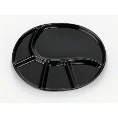 Farfurie pentru fondue VRONI, neagră, 28,5 x 22 cm