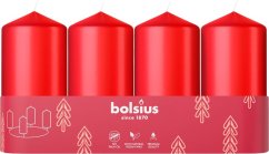 Kerzen Bolsius Stumpenadvent, Weihnachten, rot, 48/100 mm, Packung. 4 Stk
