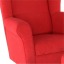 Fotelja sa tabureom, štof crvena, ASTRID