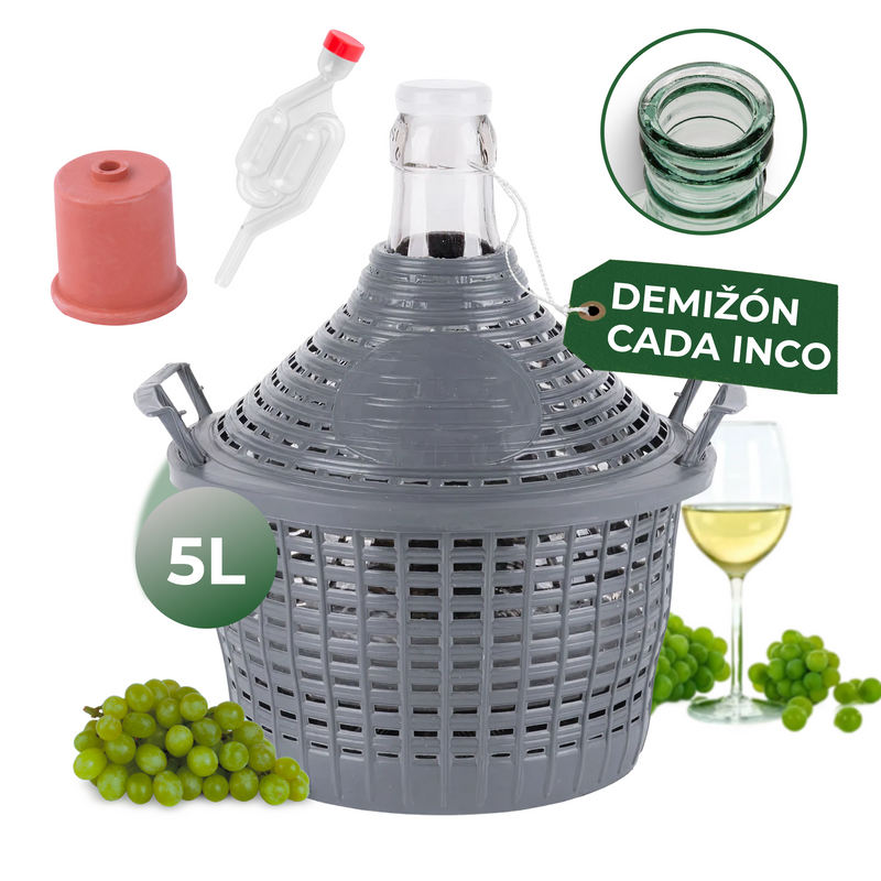 Demižon Strend Pro Cada Inco, 05l stakleni demižon za vino i rakiju, plastični poklopac