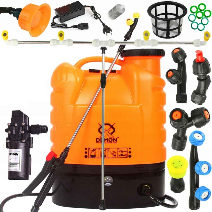 Akkusprühgerät 16 Liter, Batterie 12V-8Ah, orange, MAR-POL