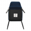 Krzesło, niebieski Aksamitna tkanina/czarny metal, COLETA NOVA