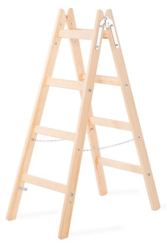 Leiter Strend Pro, 4 Sprossen, Holzsprossen, 1,32 m, max. 150 kg