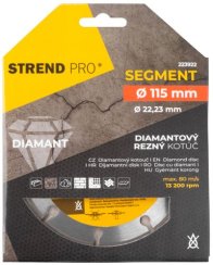 Kotouč Strend Pro 521A, 115 mm, diamantový, segment