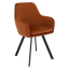Designer-Sessel, Terrakotta-Samtstoff, AURIL