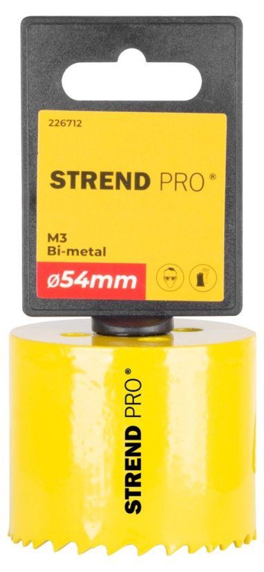 Strend Pro BHS44 Fräser, 54 mm, M3 Bimetall, Metallkrone, Säge