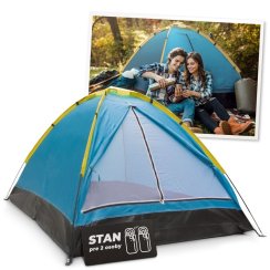 Cort Strend Pro, turistic, pentru 2 persoane, verde, 205x150x100 cm