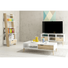 Komoda, sonoma hrast/bijela, OSLO 75387