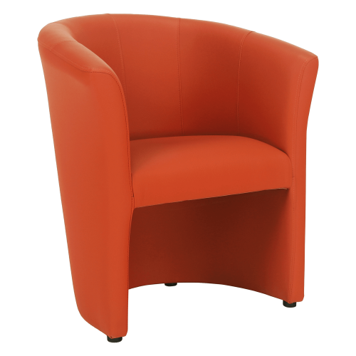 Krzesło klubowe, ekoskóra pomarańczowe, CUBA