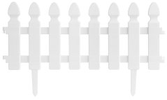 Ohrada Gardens F752, 50x34 cm, plastová, biela, mini dekoračný plot, bal. 4 ks