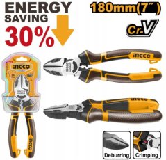 Kliešte štipacie bočné s dlhou pákou CrV 180mm INGCO Industrial